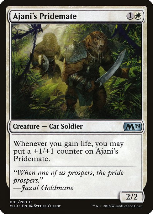 Ajani's Pridemate from Core Set 2019