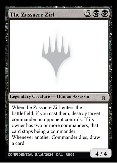 The Zassacre Zirl highlighted card art