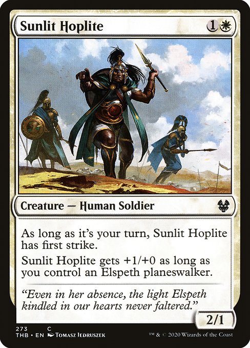Sunlit Hoplite highlighted card art