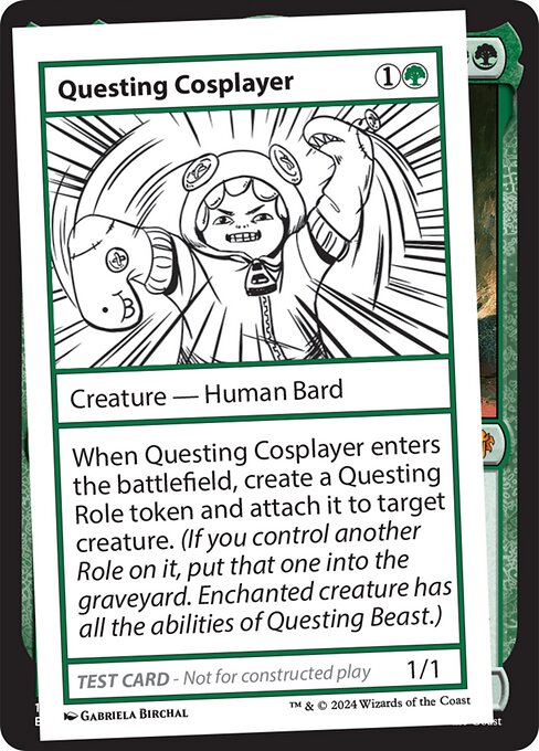 Questing Cosplayer highlighted card art