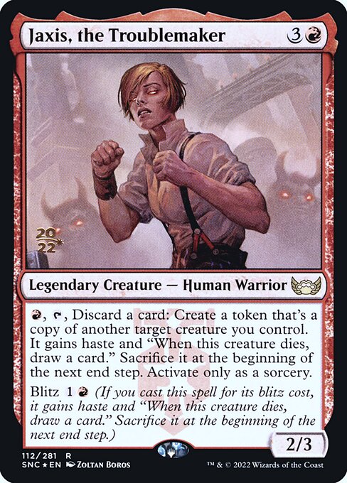 Jaxis, the Troublemaker from Streets of New Capenna Promos