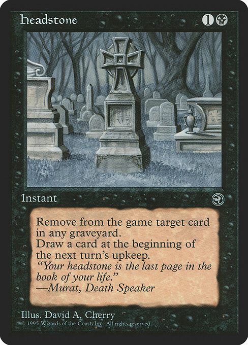 Headstone highlighted card art
