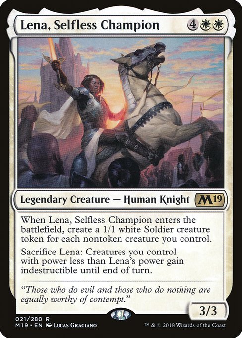 Lena, Selfless Champion from Core Set 2019