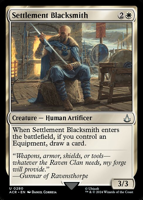 Settlement Blacksmith highlighted card art
