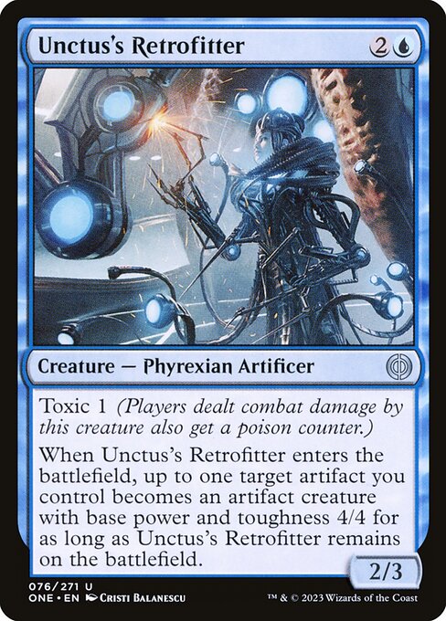 Unctus's Retrofitter highlighted card art