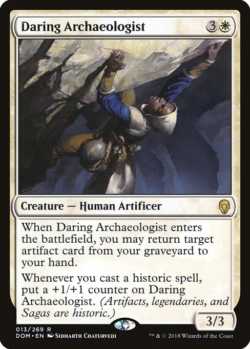 Daring Archaeologist highlighted card art
