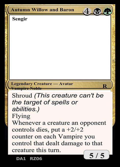 Autumn Willow and Baron Sengir highlighted card art