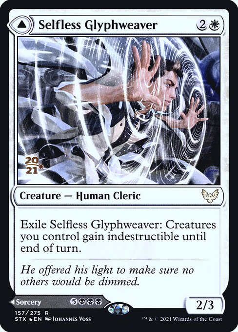 Selfless Glyphweaver // Deadly Vanity from Strixhaven: School of Mages Promos
