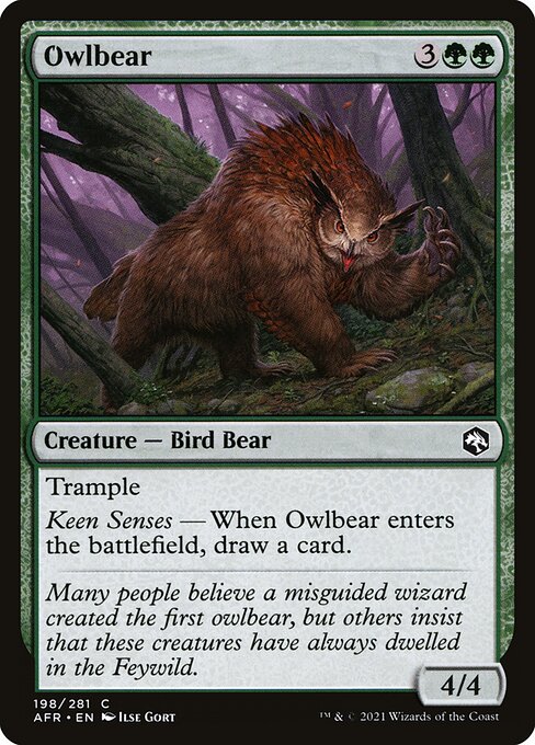 Owlbear from Adventures in the Forgotten Realms