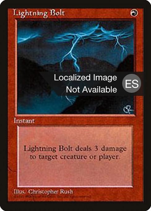 Lightning Bolt from Fourth Edition Foreign Black Border