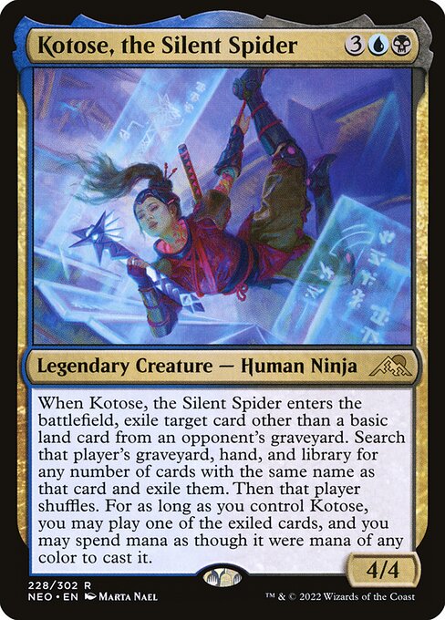 Kotose, the Silent Spider from Kamigawa: Neon Dynasty