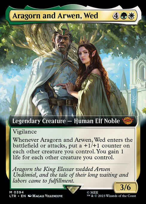 Aragorn and Arwen, Wed highlighted card art
