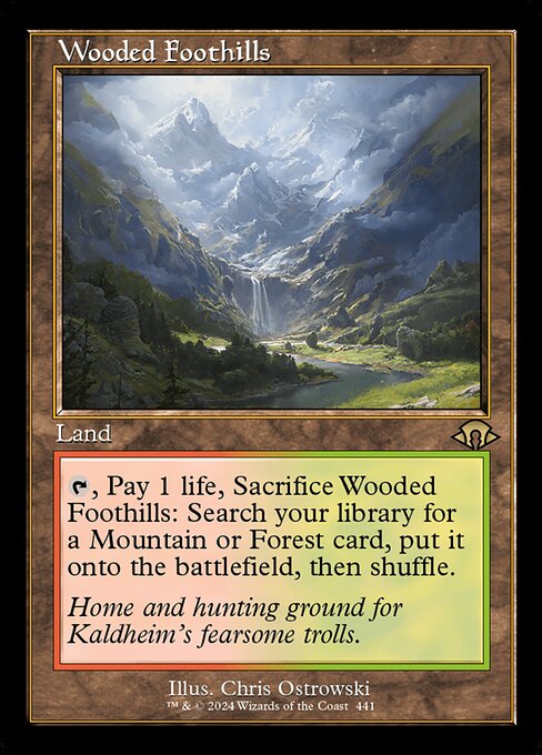 Wooded Foothills highlighted card art