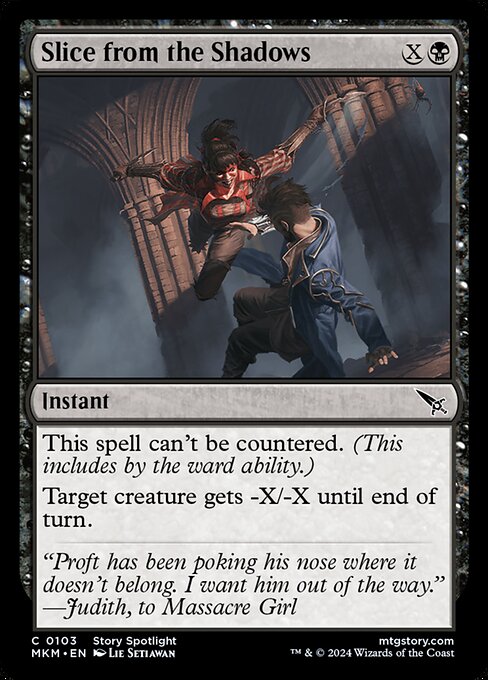 Slice from the Shadows highlighted card art