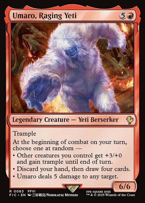 Umaro, Raging Yeti highlighted card art