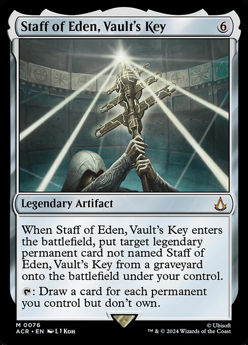 Staff of Eden, Vault's Key highlighted card art
