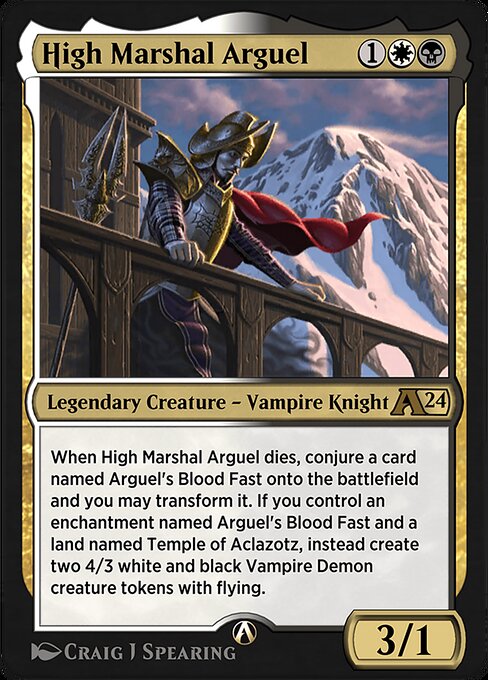 High Marshal Arguel highlighted card art