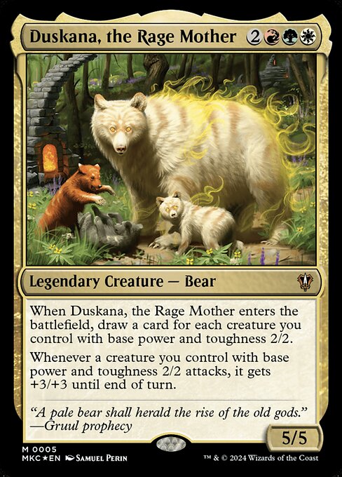Duskana, the Rage Mother highlighted card art