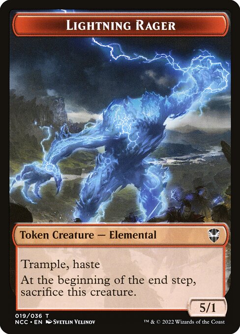 Lightning Rager from New Capenna Commander Tokens