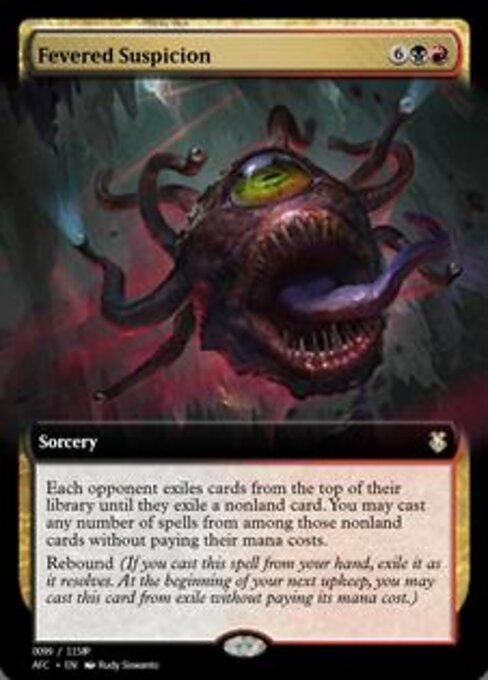 Fevered Suspicion highlighted card art