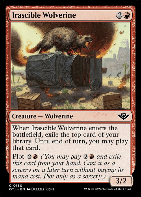 Irascible Wolverine highlighted card art