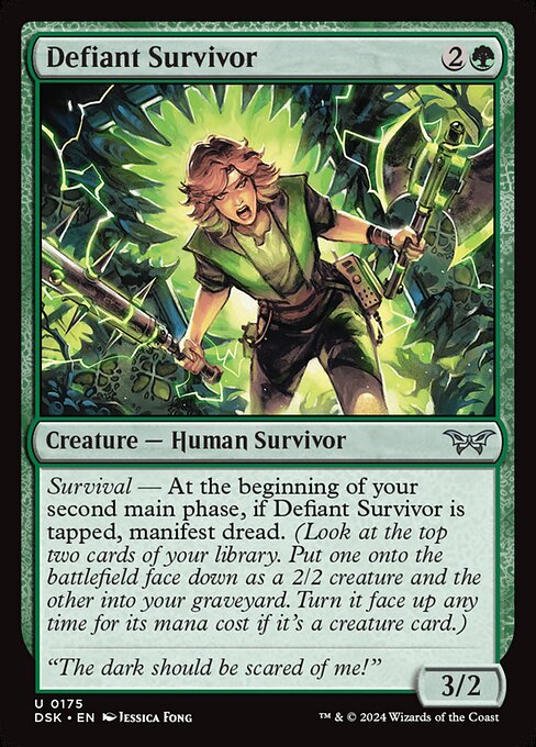 Defiant Survivor highlighted card art