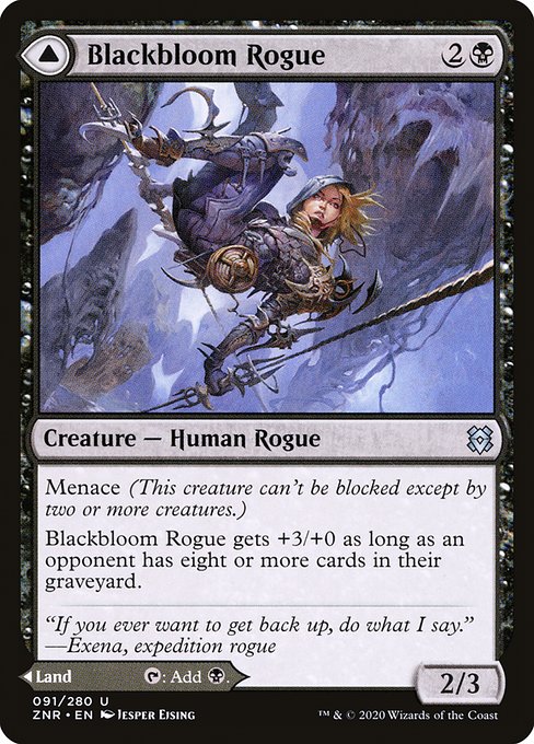 Blackbloom Rogue // Blackbloom Bog from Zendikar Rising