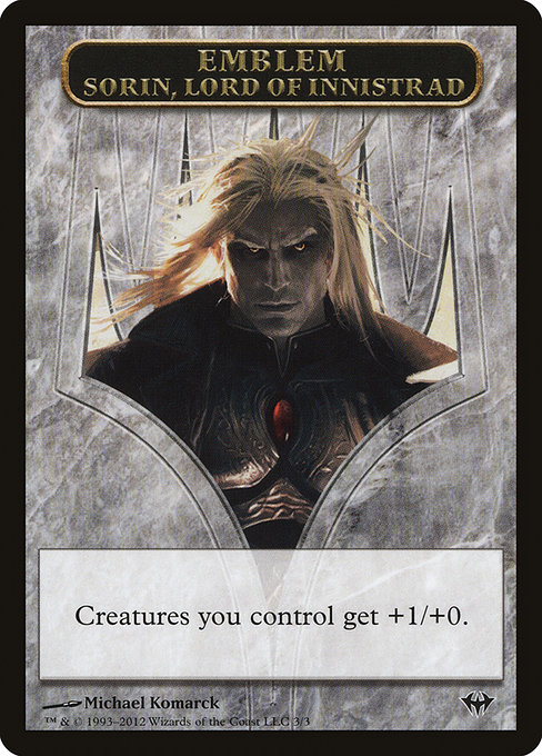 Sorin, Lord of Innistrad Emblem from Dark Ascension Tokens