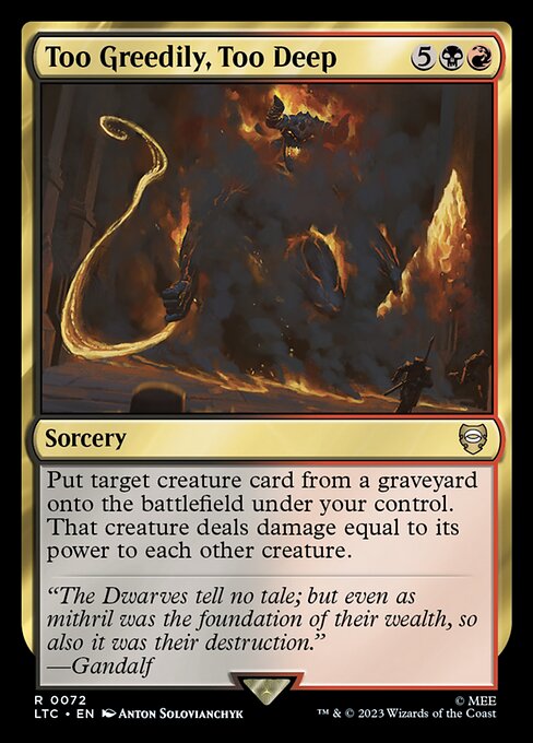 Too Greedily, Too Deep from Tales of Middle-earth Commander