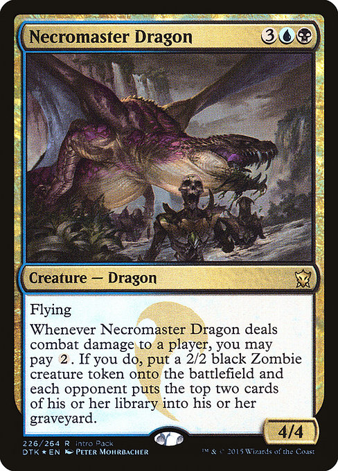 Necromaster Dragon from Dragons of Tarkir Promos