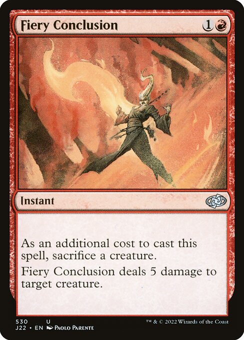Fiery Conclusion highlighted card art