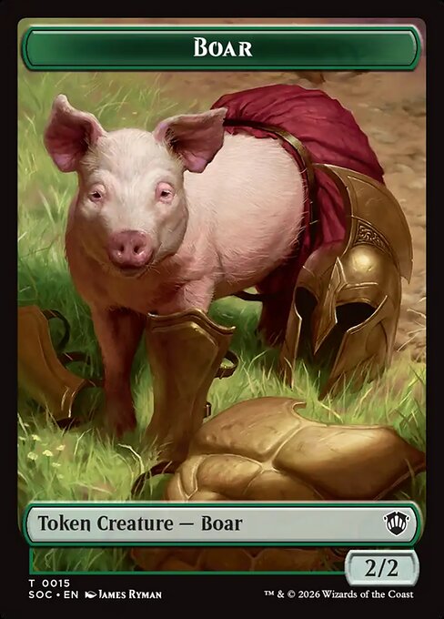 Boar from Secrets of Strixhaven Commander Tokens