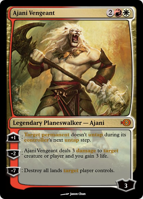 Ajani Vengeant highlighted card art