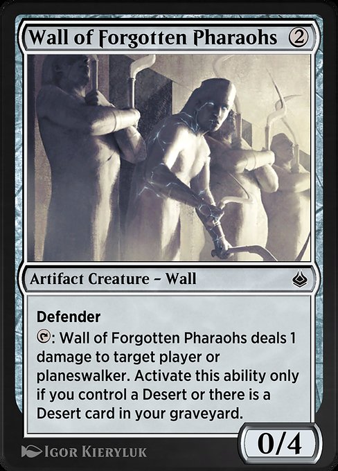 Wall of Forgotten Pharaohs highlighted card art
