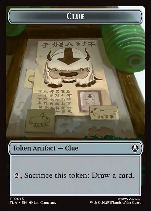 Clue from Avatar: The Last Airbender Tokens