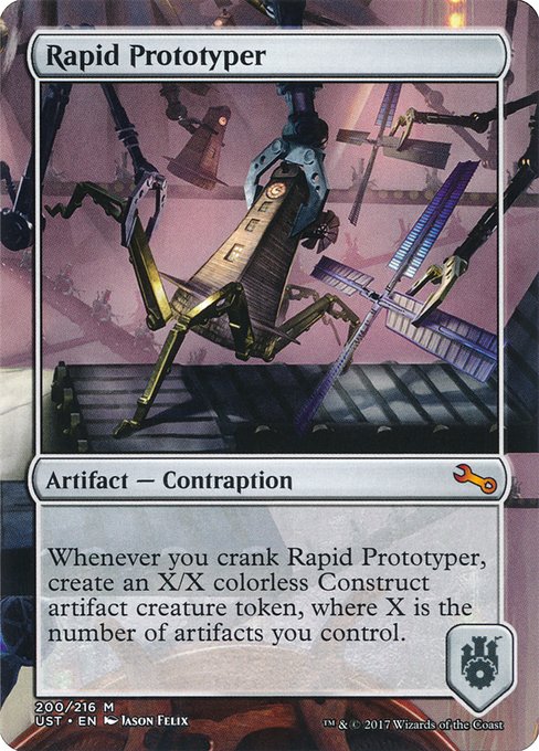 Rapid Prototyper highlighted card art