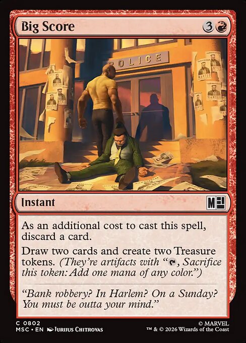 Big Score highlighted card art