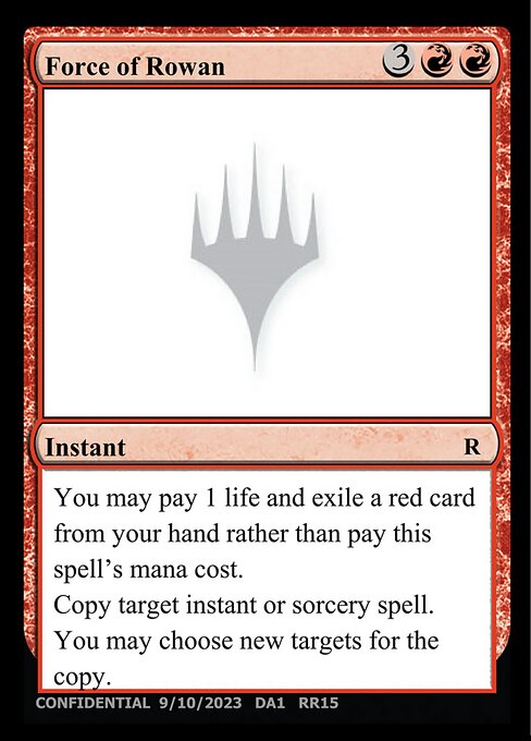 Force of Rowan highlighted card art