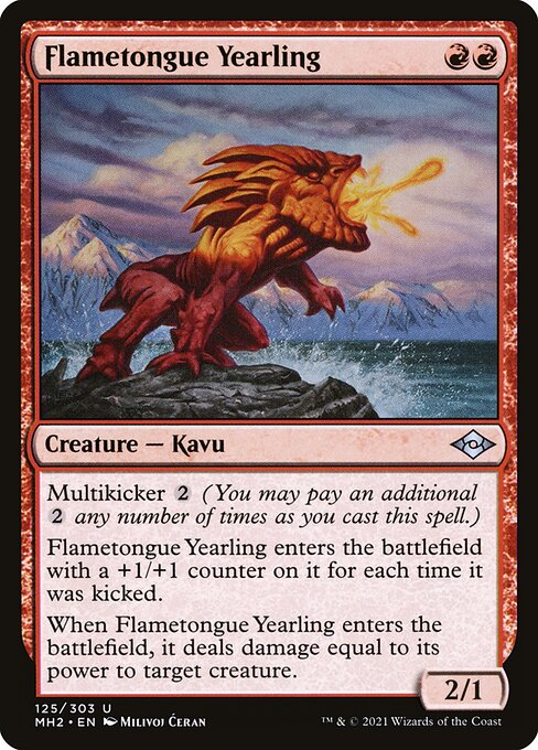 Flametongue Yearling highlighted card art