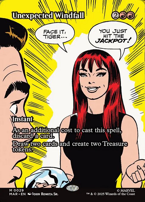 Unexpected Windfall highlighted card art