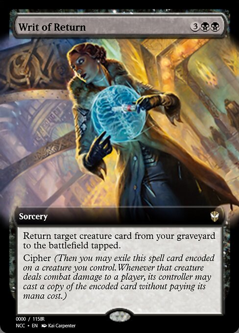 Writ of Return highlighted card art