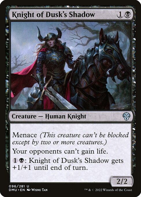 Knight of Dusk's Shadow highlighted card art