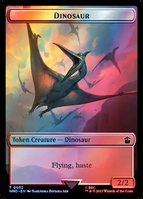 Dinosaur highlighted card art