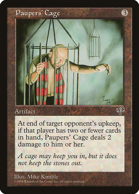 Paupers' Cage highlighted card art
