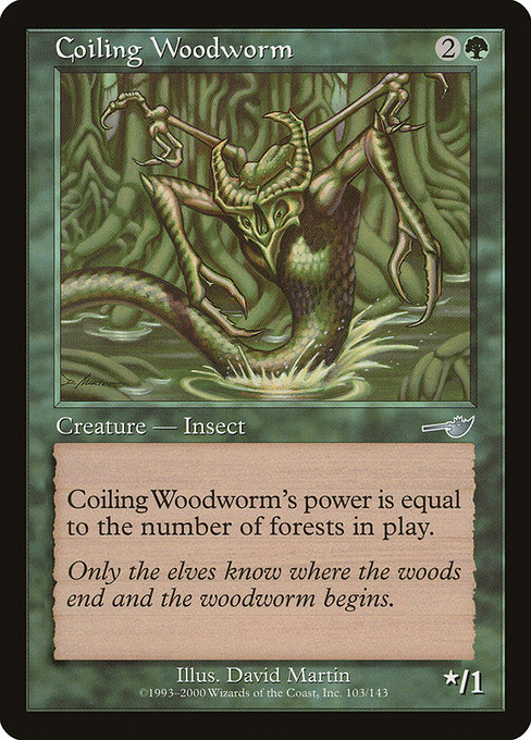 Coiling Woodworm highlighted card art