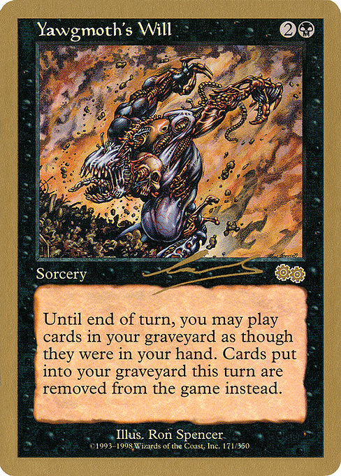 Yawgmoth's Will from World Championship Decks 2000