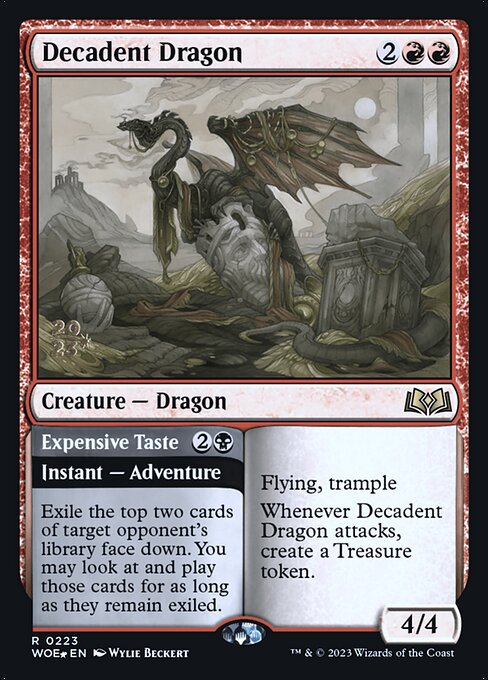 Decadent Dragon // Expensive Taste from Wilds of Eldraine Promos
