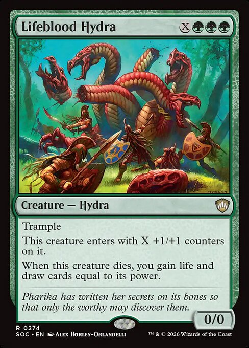 Lifeblood Hydra from Secrets of Strixhaven Commander