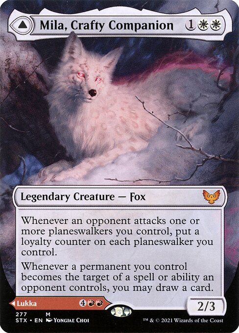 Mila, Crafty Companion // Lukka, Wayward Bonder from Strixhaven: School of Mages