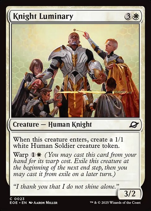 Knight Luminary highlighted card art